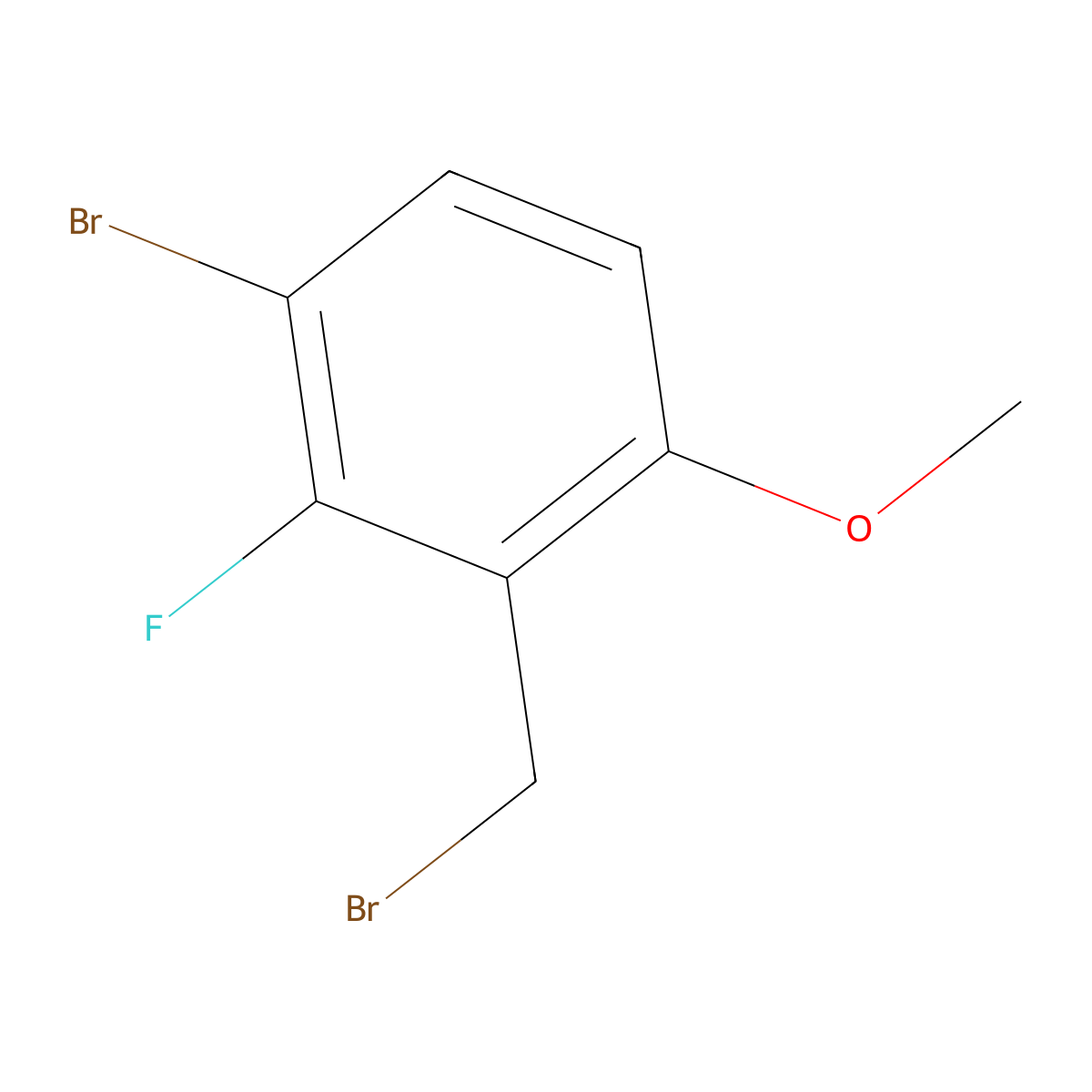 3-Bromo-2-fluoro-6-methoxybenZyl bromide molecular structure, CAS 2090547-55-8
