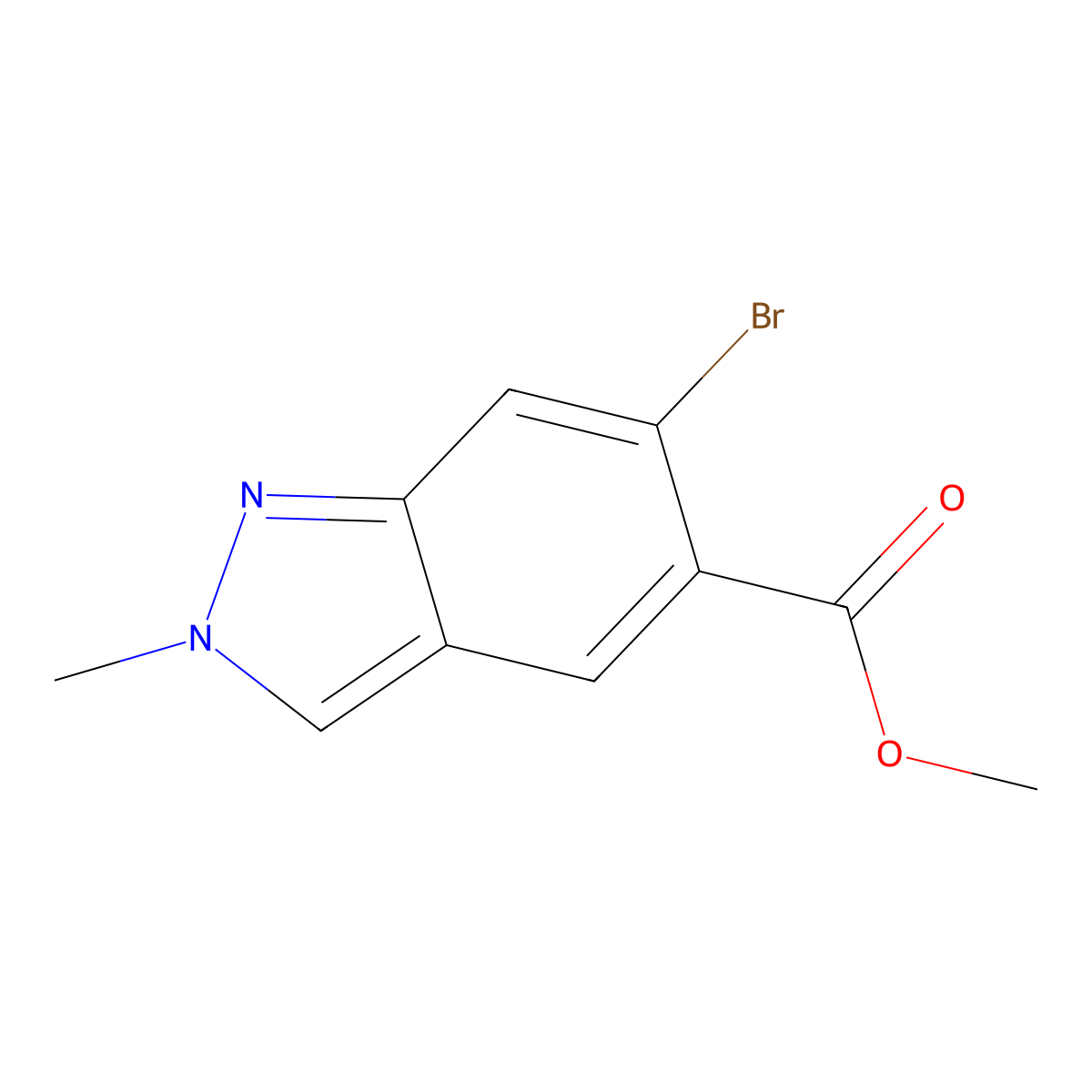 Methyl 6-bromo-2-methyl-indazole-5-carboxylate molecular structure, CAS 2090550-16-4