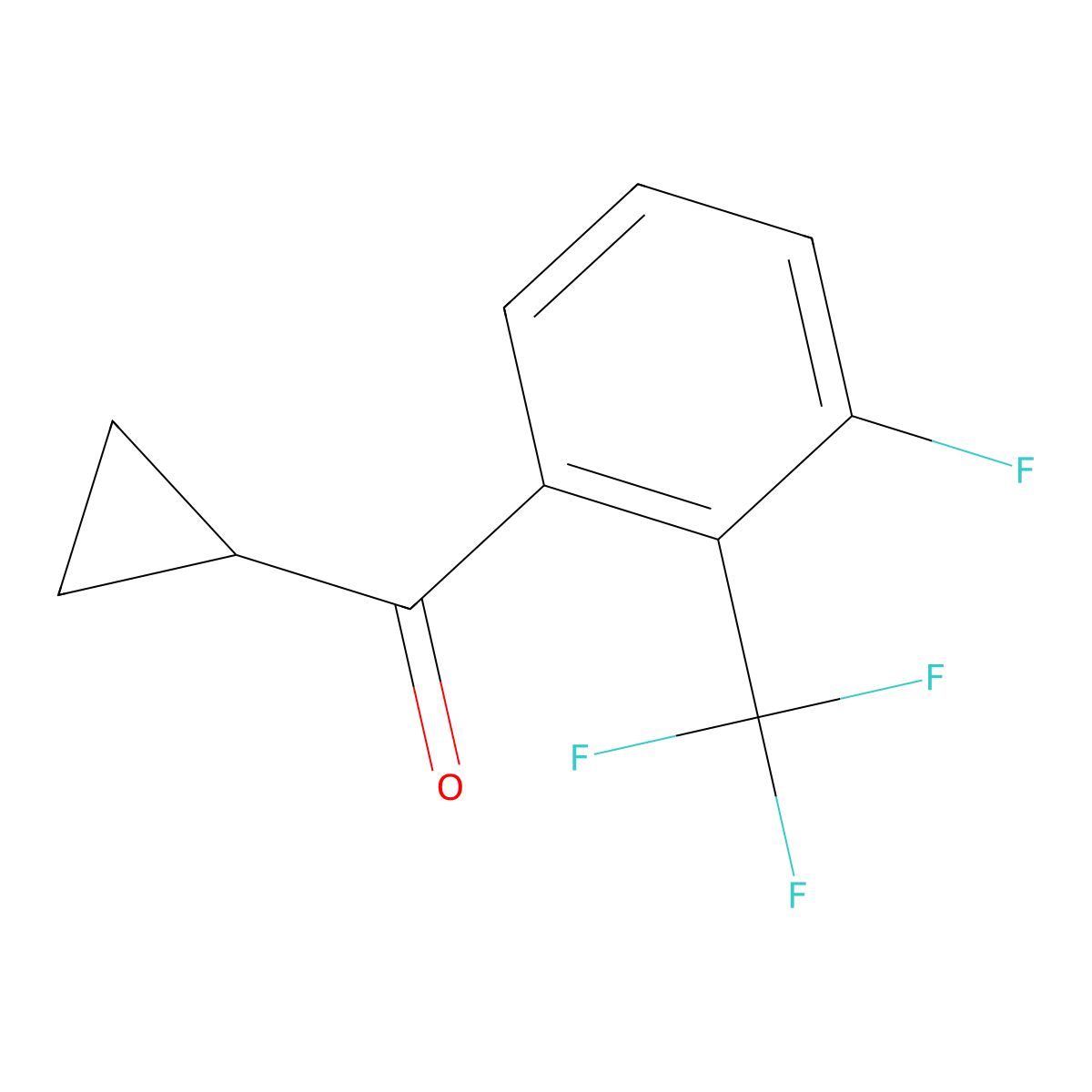 Cyclopropyl[3-fluoro-2-(trifluoromethyl)phenyl]methanone molecular structure, CAS 2090552-60-4