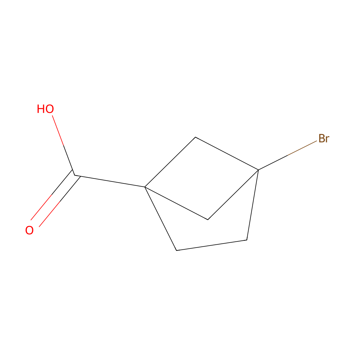4-Bromobicyclo[2.1.1]hexane-1-carboxylic acid molecular structure, CAS 2090553-35-6