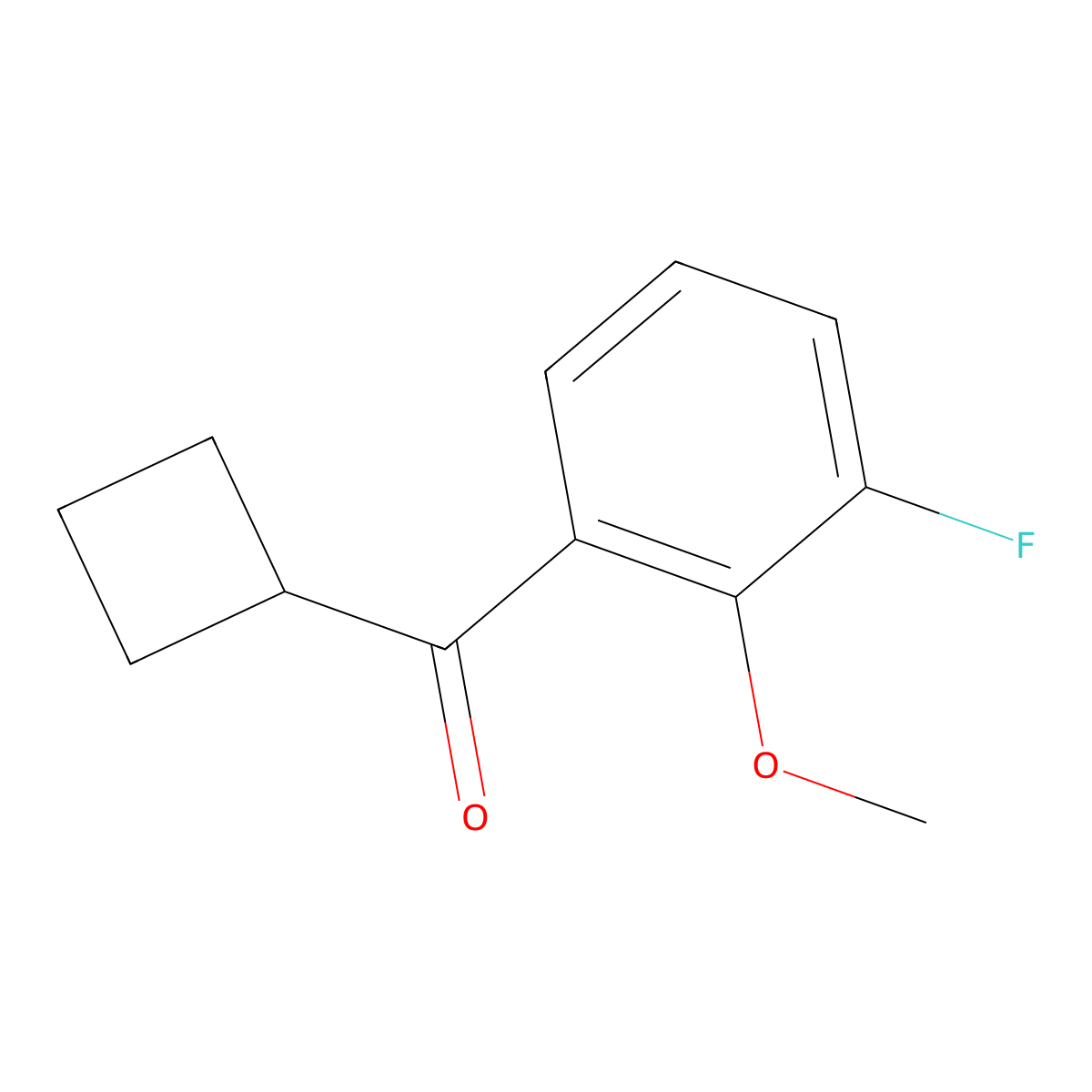 Cyclobutyl(3-fluoro-2-methoxyphenyl)methanone molecular structure, CAS 2090559-90-1