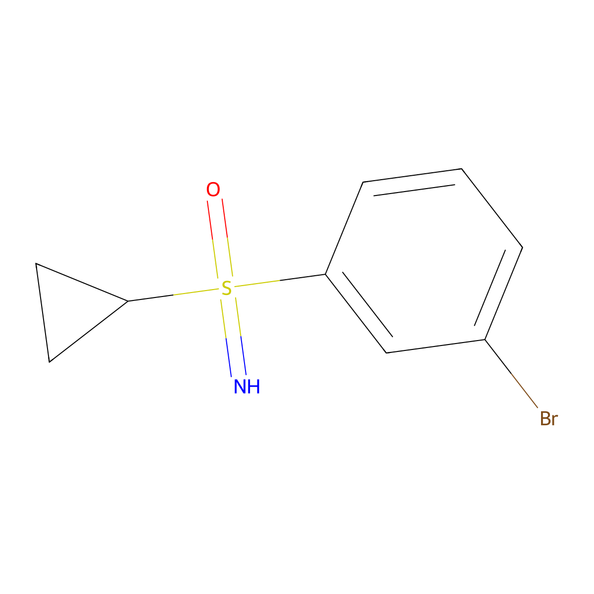[(3-Bromophenyl)(cyclopropyl)imino-lambda6-sulfanyl]one molecular structure, CAS 2090570-37-7