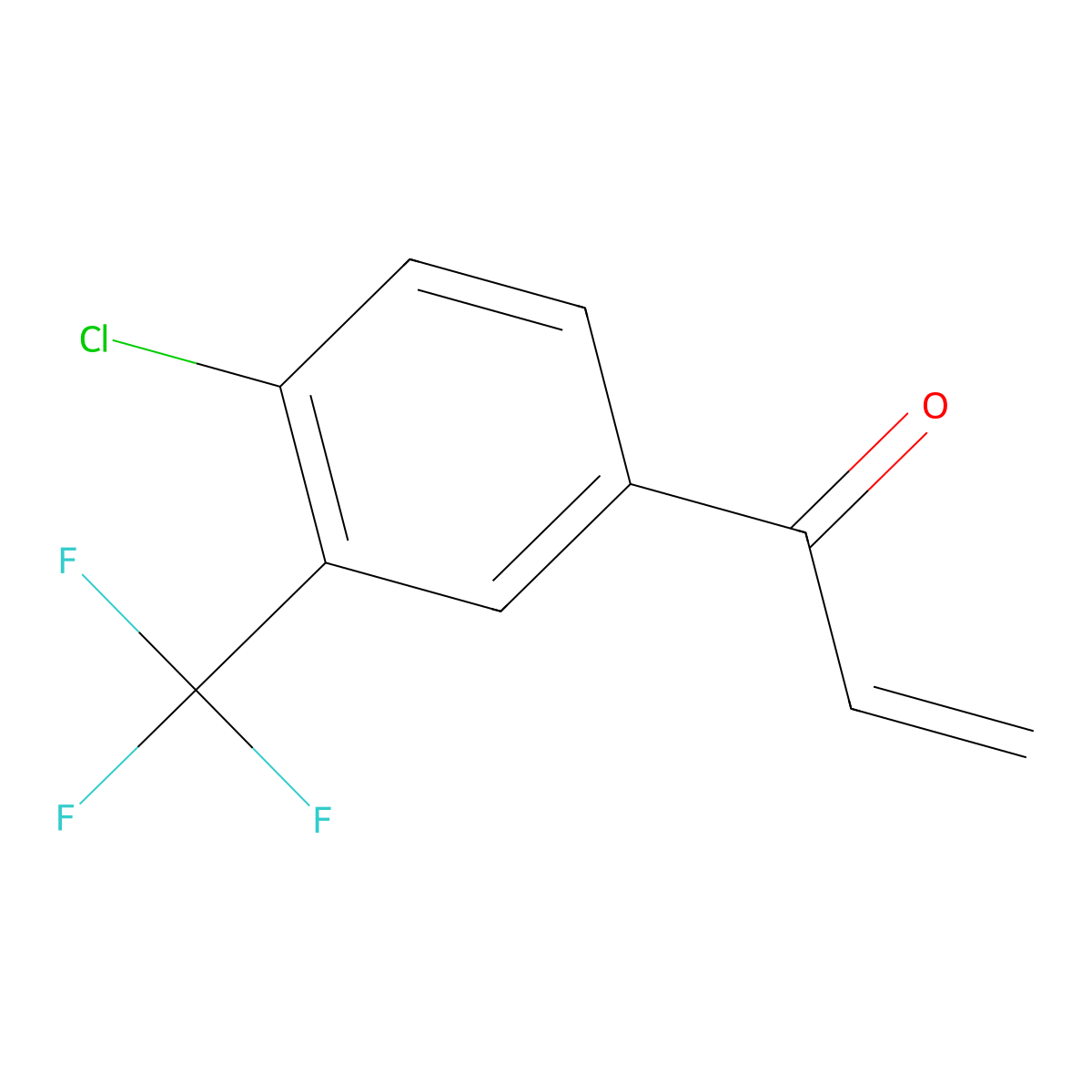 1-[4-Chloro-3-(trifluoromethyl)phenyl]prop-2-en-1-one molecular structure, CAS 2090571-07-4