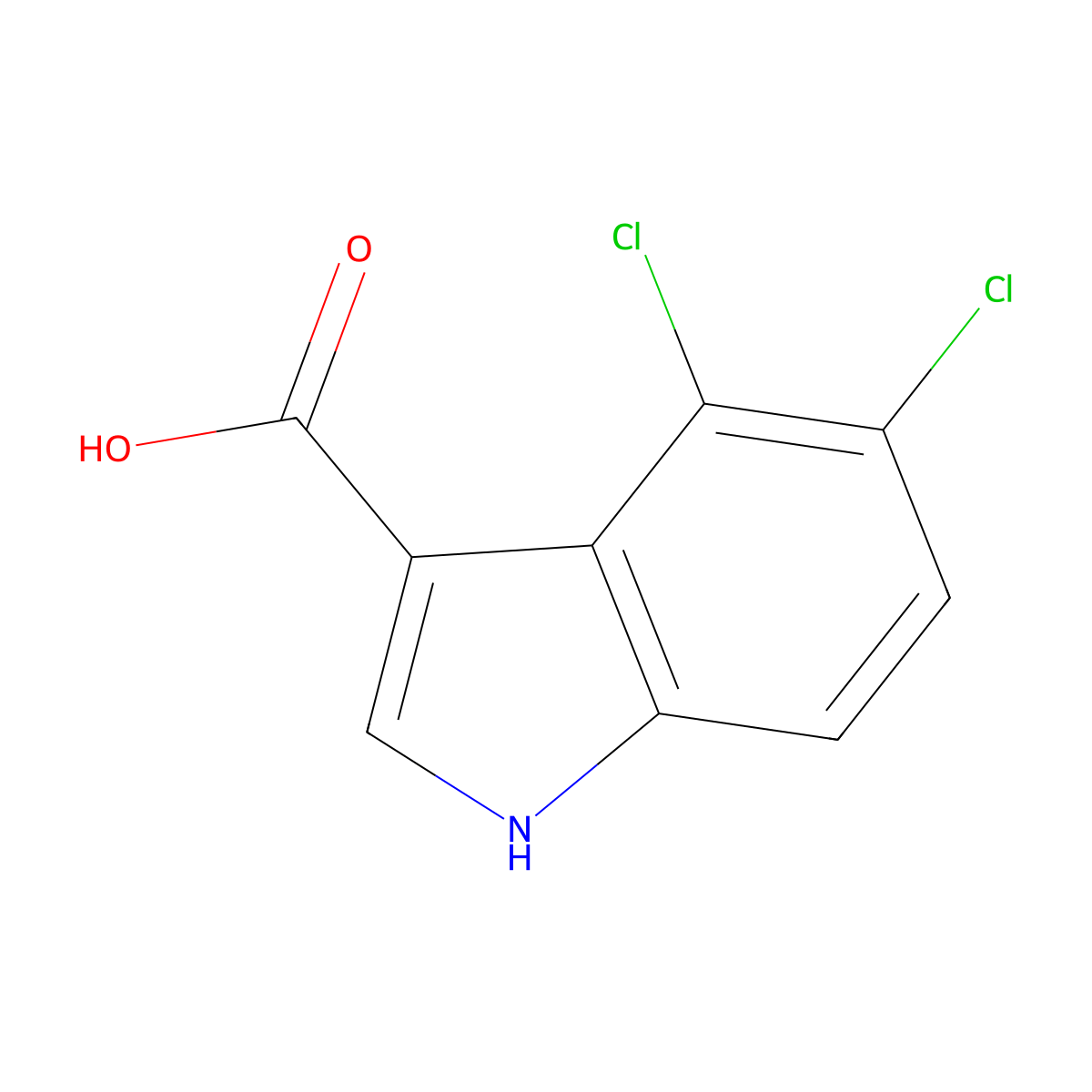 4,5-Dichloroindole-3-carboxylic Acid molecular structure, CAS 2090572-71-5
