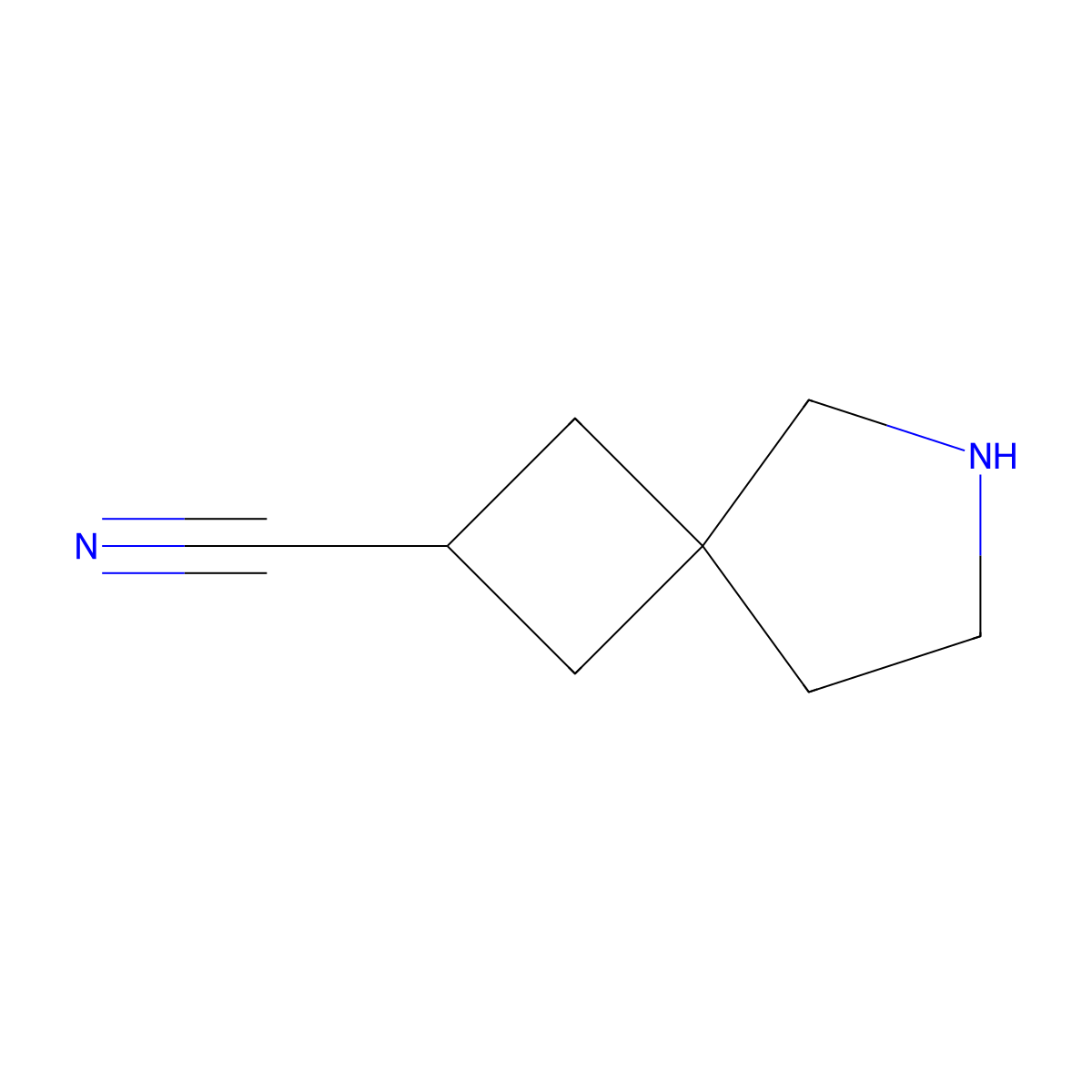 6-Azaspiro[3.4]octane-2-carbonitrile molecular structure, CAS 2090576-25-1