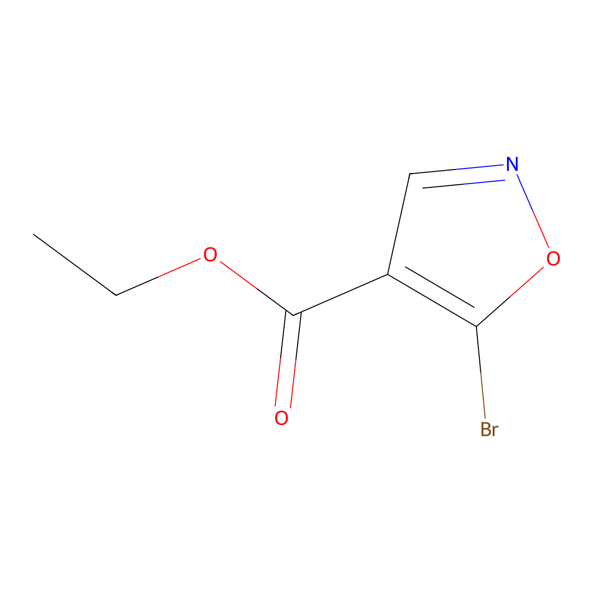 Ethyl 5-bromo-1,2-oxazole-4-carboxylate molecular structure, CAS 2090582-65-1