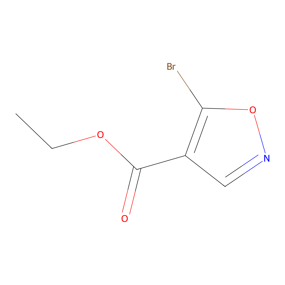 Ethyl 5-bromo-1,2-oxazole-4-carboxylate molecular structure, CAS 2090582-65-1