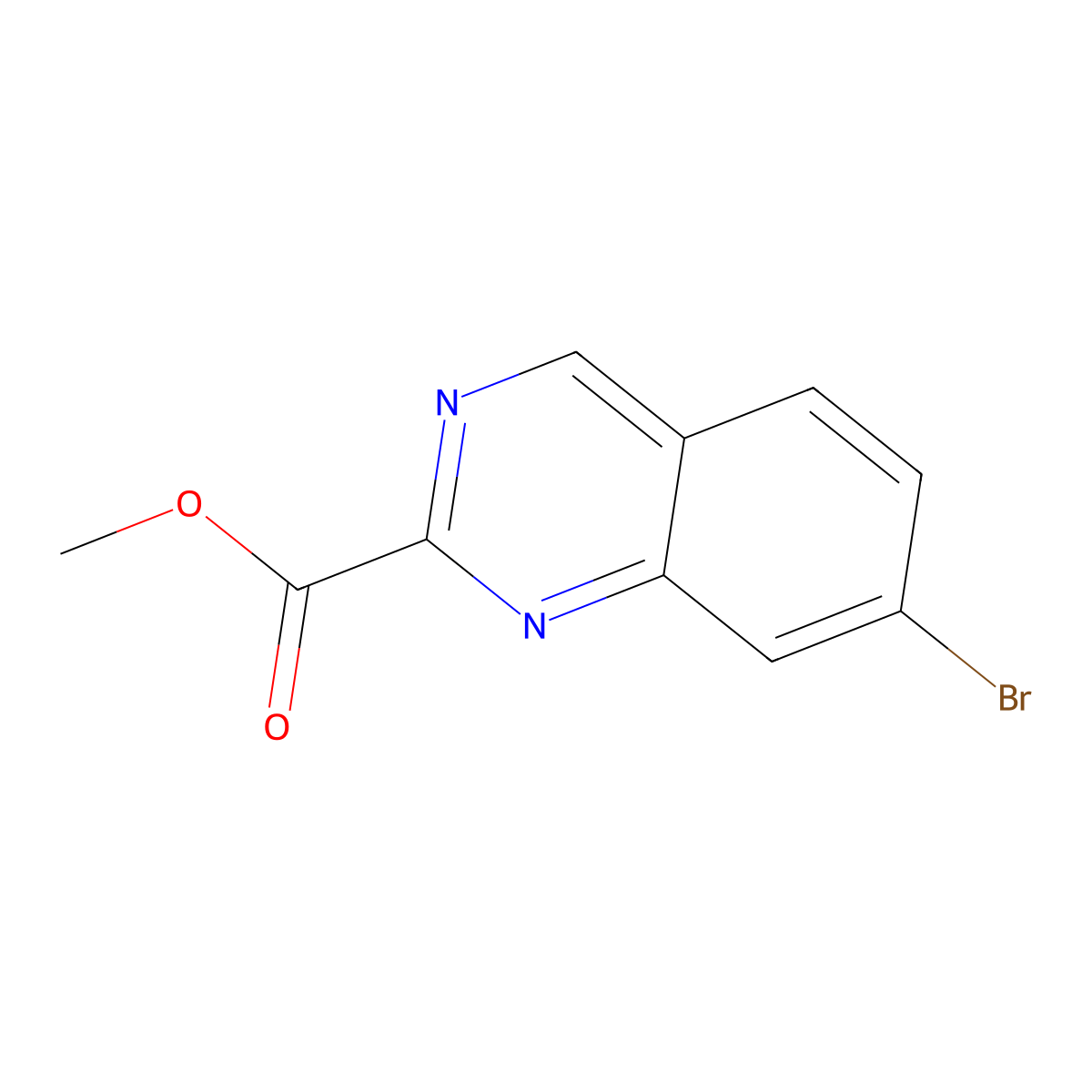 Methyl 7-bromoquinazoline-2-carboxylate molecular structure, CAS 2090595-55-2