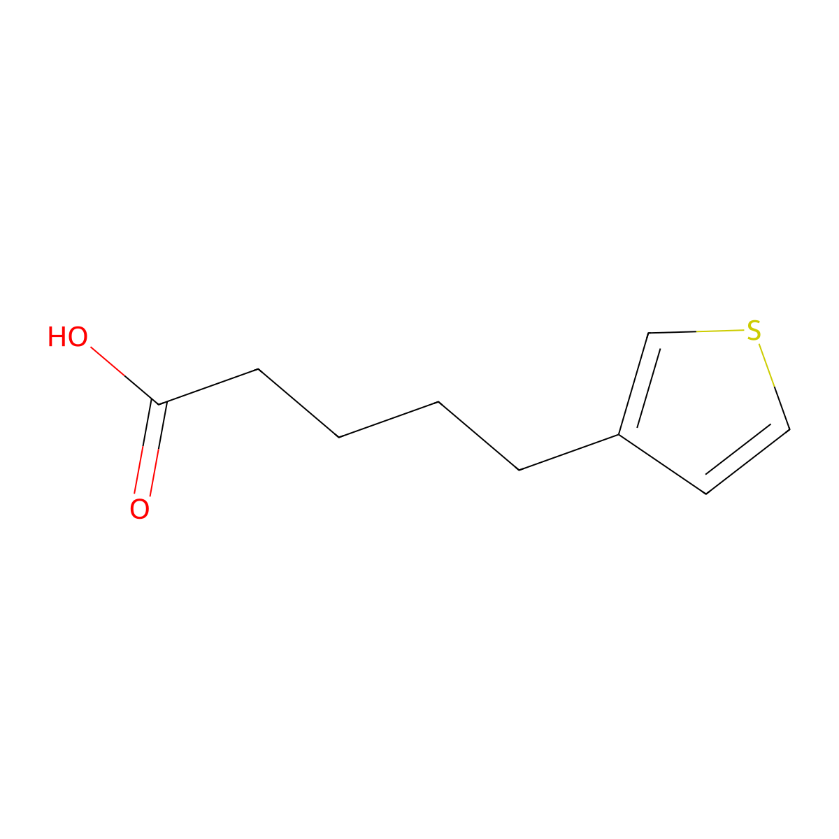 5-(3-Thienyl)pentanoic acid molecular structure, CAS 20906-04-1