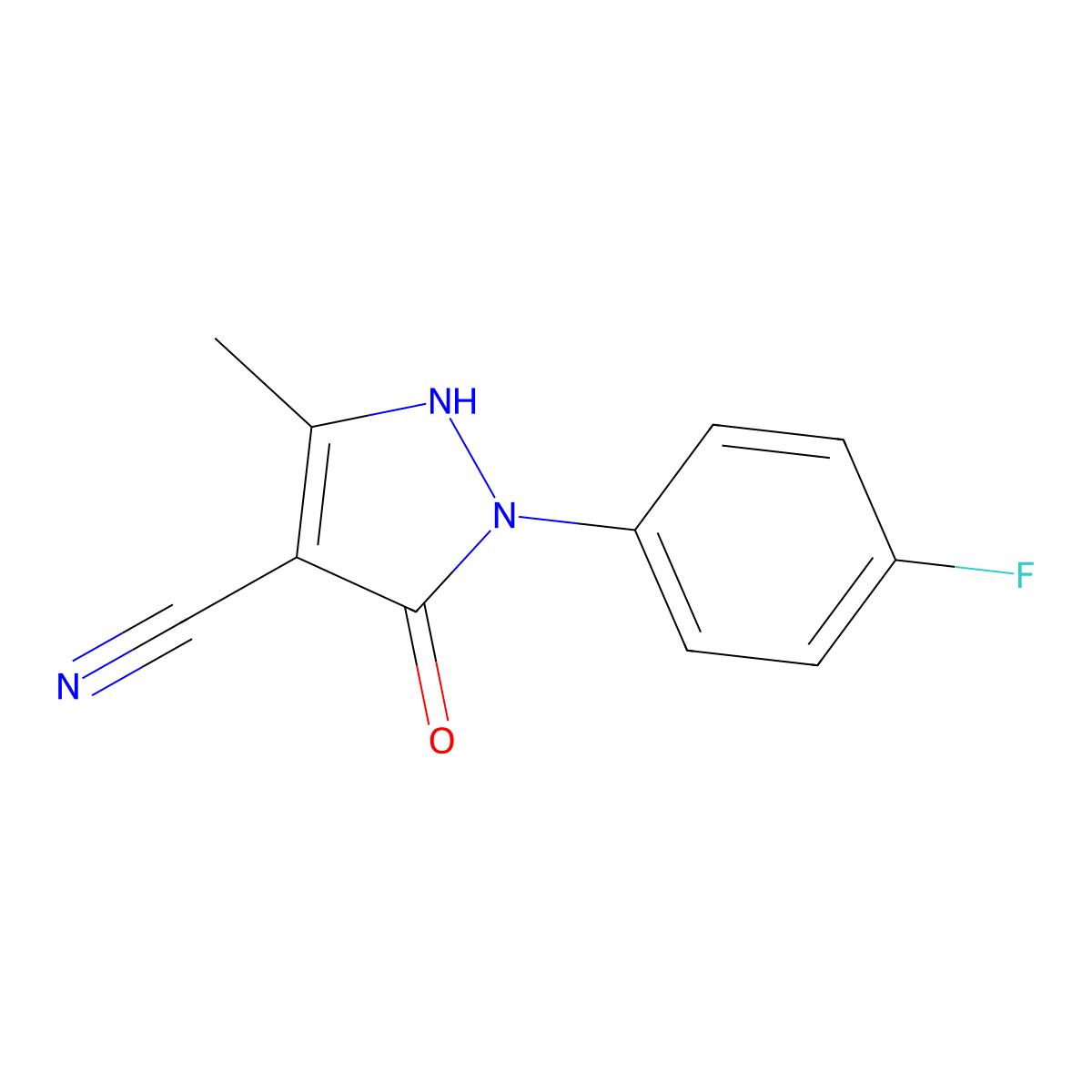 1-(4-Fluorophenyl)-5-hydroxy-3-methyl-1H-pyrazole-4-carbonitrile molecular structure, CAS 2090604-18-3