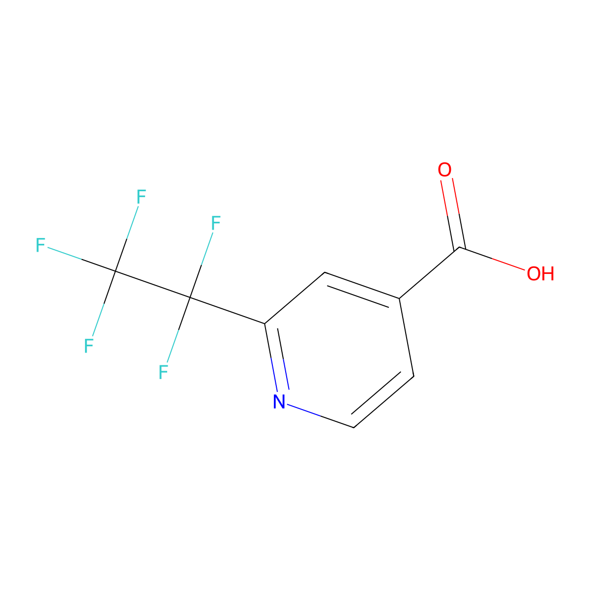 2-(Perfluoroethyl)isonicotinic acid molecular structure, CAS 2090610-39-0