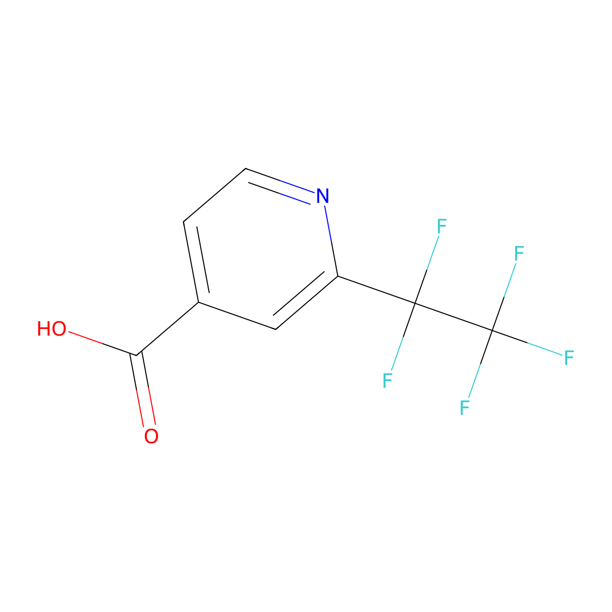 2-(Perfluoroethyl)isonicotinic acid molecular structure, CAS 2090610-39-0