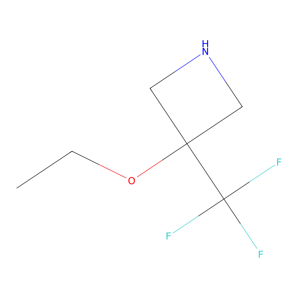 3-Ethoxy-3-(trifluoromethyl)azetidine molecular structure, CAS 2090612-10-3