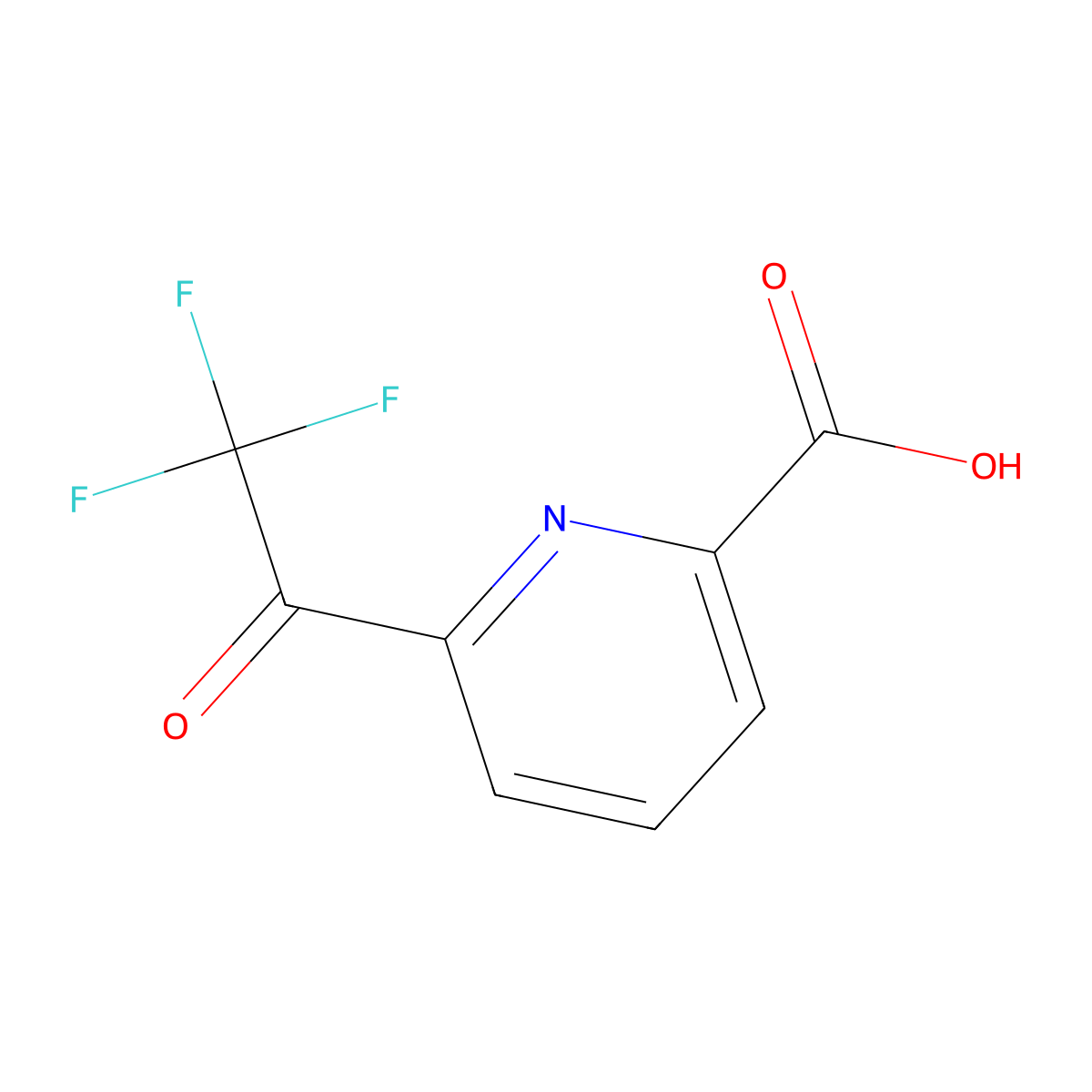 6-(Trifluoroacetyl)pyridine-2-carboxylic acid molecular structure, CAS 2090619-18-2