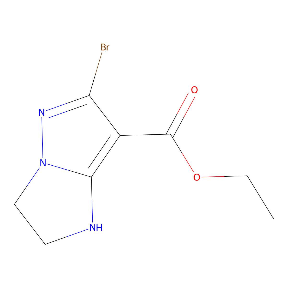ethyl 6-bromo-1H,2H,3H-pyrazolo[1,5-a]imidazole-7-carboxylate molecular structure, CAS 2090622-39-0