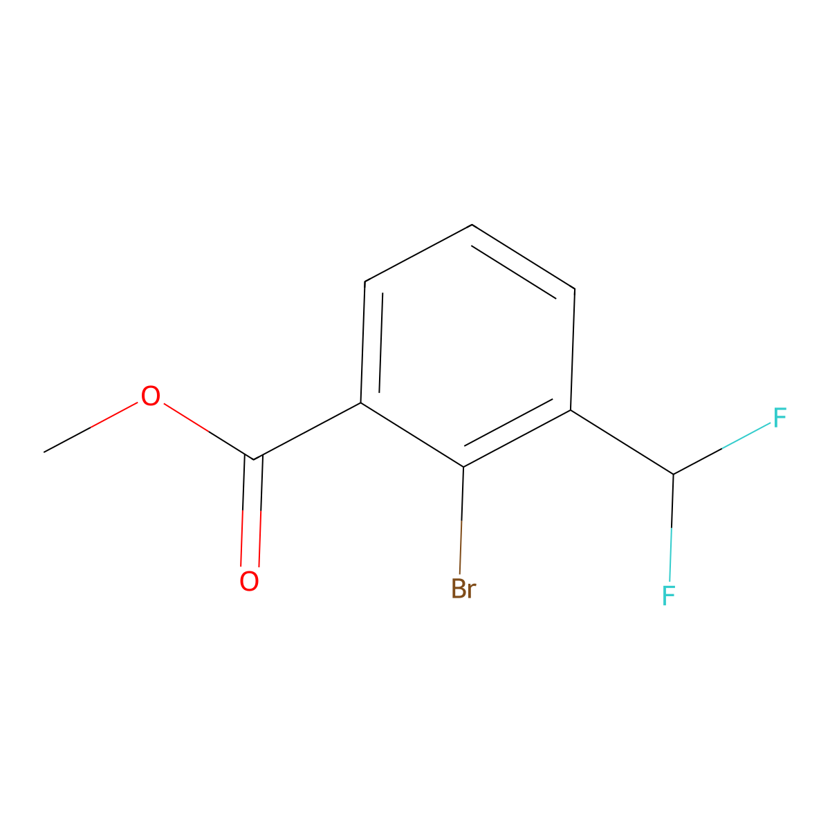 Methyl 2-bromo-3-(difluoromethyl)benzoate molecular structure, CAS 2090641-84-0