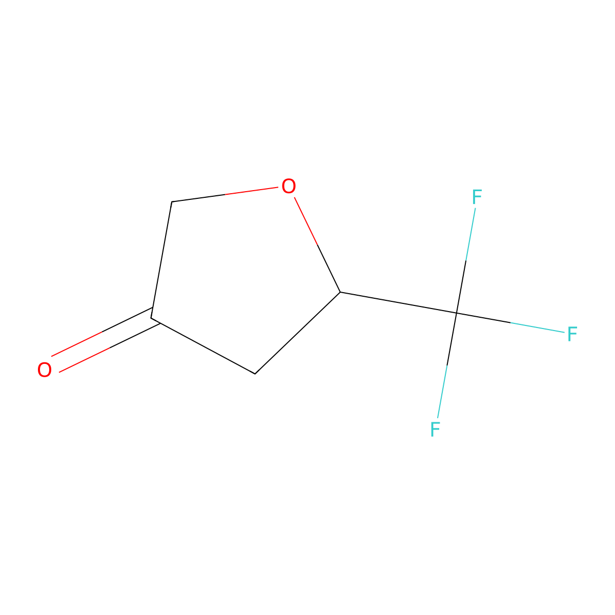 5-(Trifluoromethyl)oxolan-3-one molecular structure, CAS 2090652-49-4