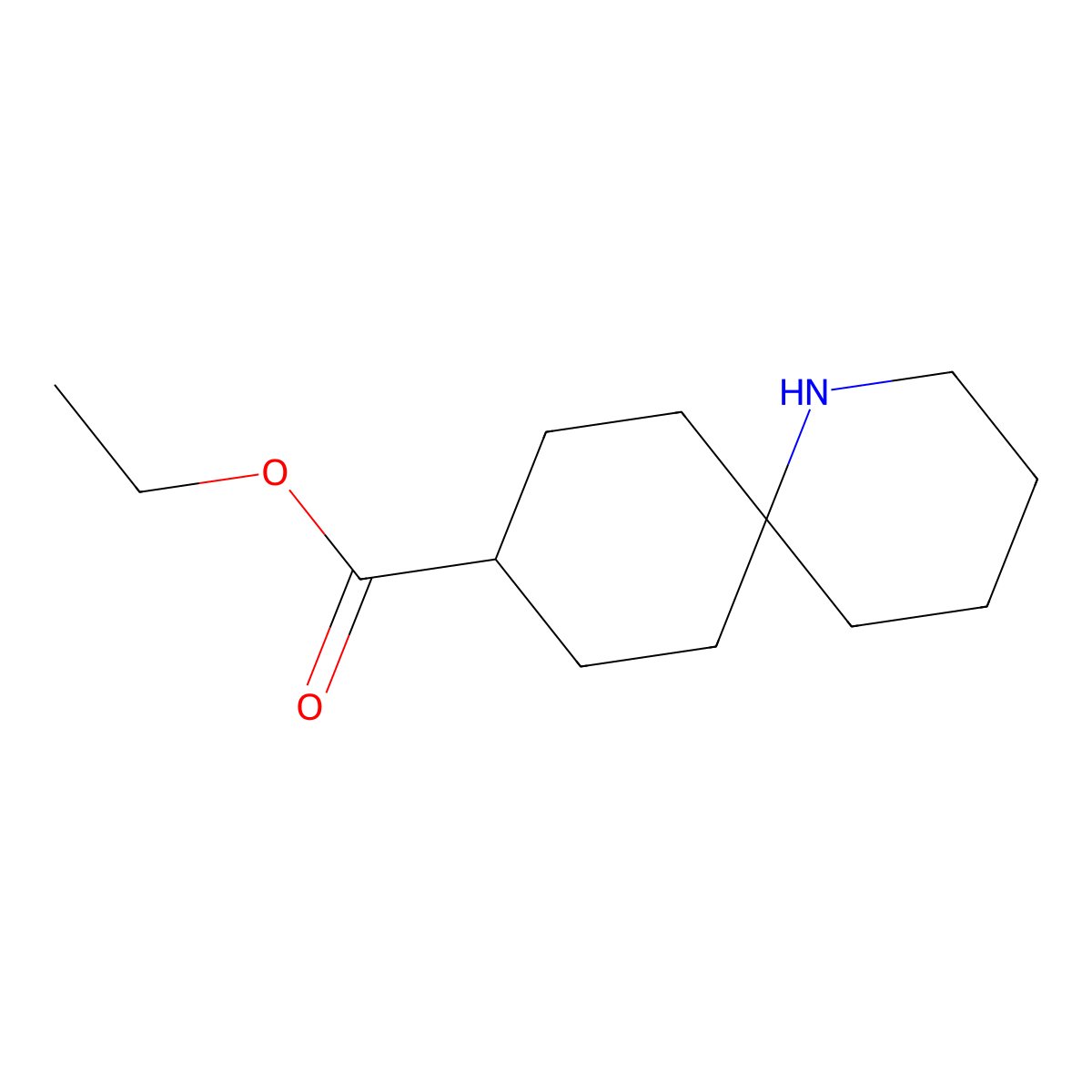 Ethyl 1-azaspiro[5.5]undecane-9-carboxylate molecular structure, CAS 2090652-69-8