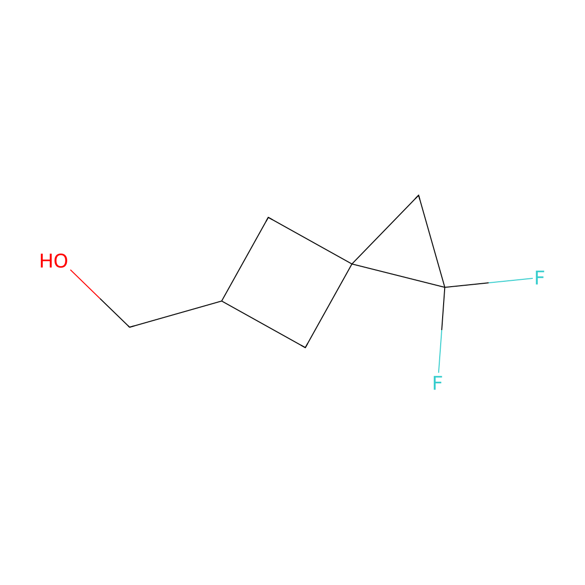 (1,1-Difluorospiro[2.3]hexan-5-yl)methanol molecular structure, CAS 2090653-93-1