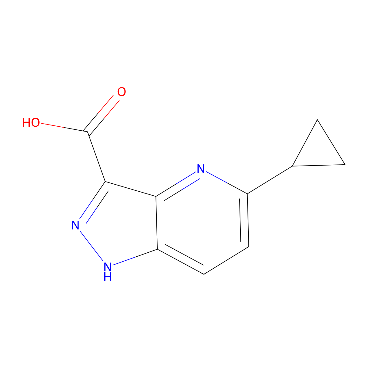 5-Cyclopropyl-1H-pyrazolo[4,3-B]pyridine-3-carboxylic acid molecular structure, CAS 2090661-99-5