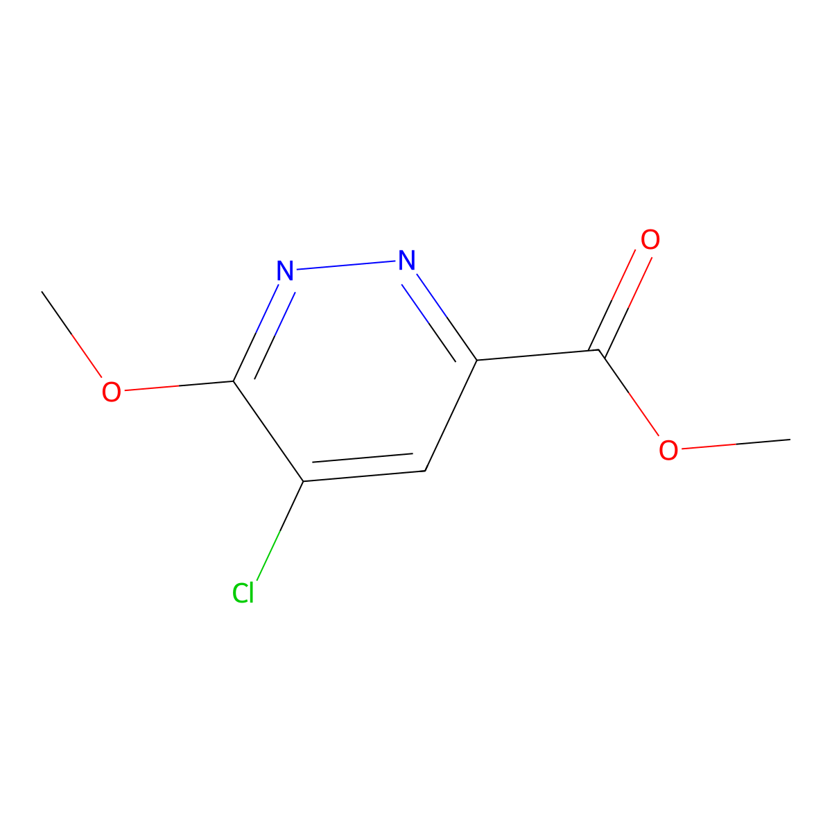 Methyl 5-chloro-6-methoxypyridazine-3-carboxylate molecular structure, CAS 2090663-96-8