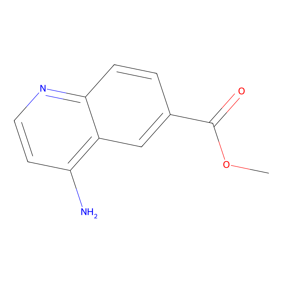 Methyl 4-aminoquinoline-6-carboxylate molecular structure, CAS 2090670-31-6