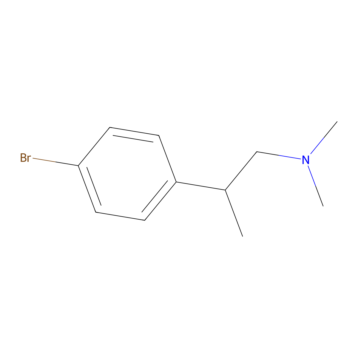 N,N-dimethyl-(2R)-2-(4-bromophenyl)propan-1-amine molecular structure, CAS 2090675-08-2