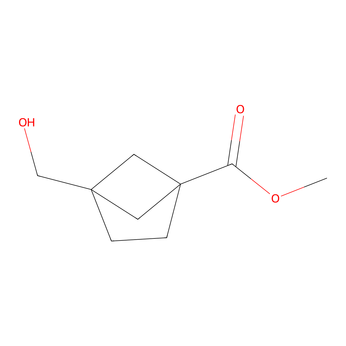 Methyl 4-(hydroxymethyl)bicyclo[2.1.1]hexane-1-carboxylate molecular structure, CAS 2090676-64-3
