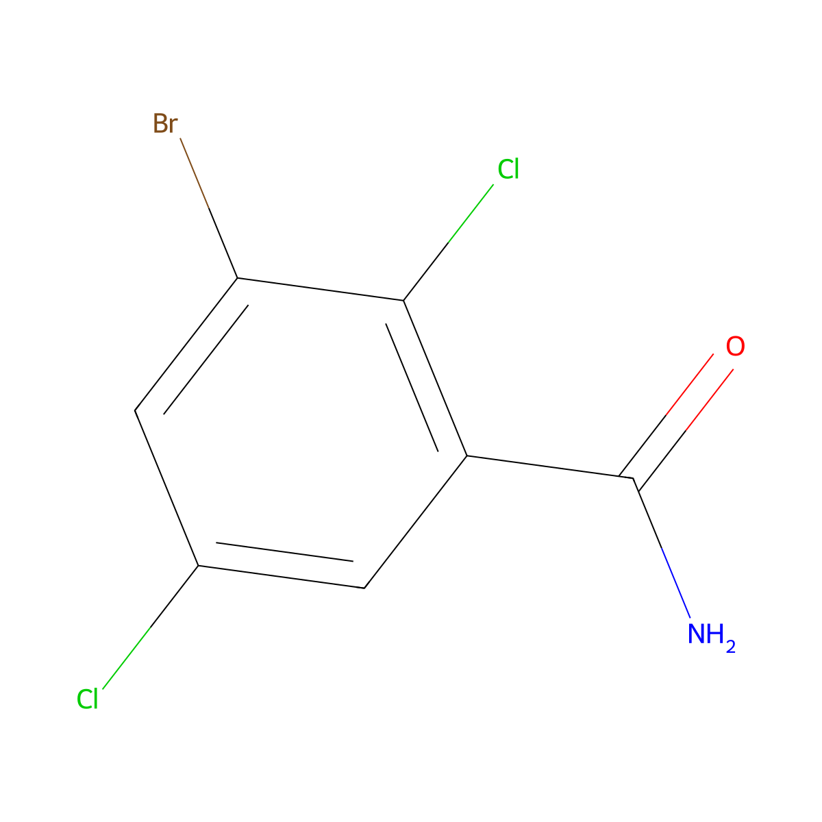 3-Bromo-2,5-dichlorobenzamide molecular structure, CAS 2090689-77-1
