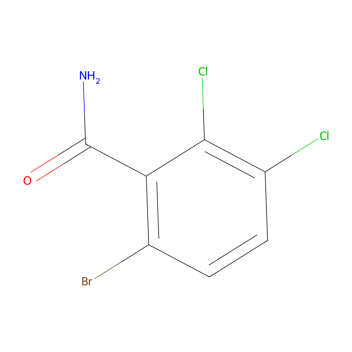 6-Bromo-2,3-dichlorobenzamide molecular structure, CAS 2090689-85-1