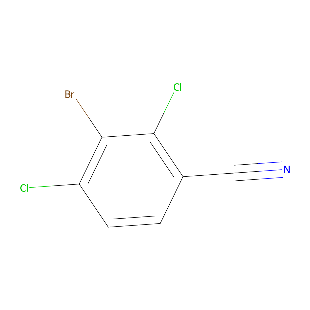 3-Bromo-2,4-dichlorobenzonitrile molecular structure, CAS 2090689-98-6