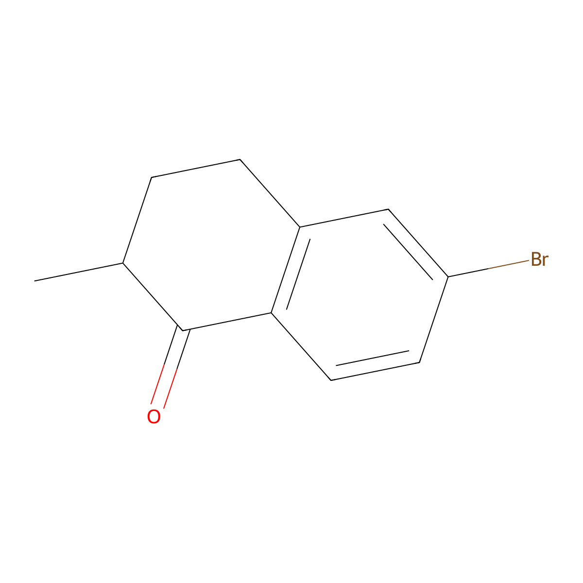 6-bromo-2-methyl-3,4-dihydro-2H-naphthalen-1-one molecular structure, CAS 2090707-91-6