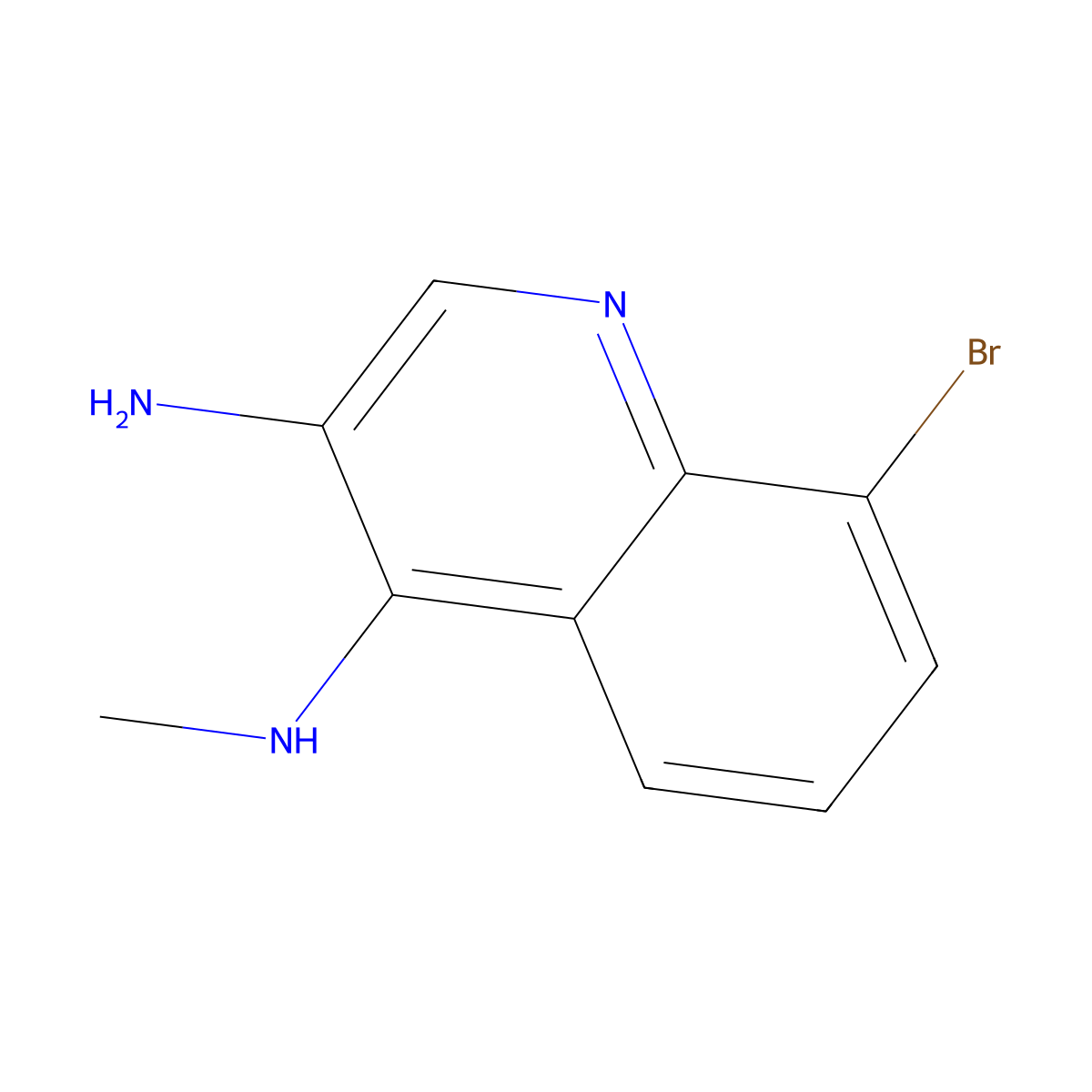 8-bromo-N4-methylquinoline-3,4-diamine molecular structure, CAS 2090710-04-4