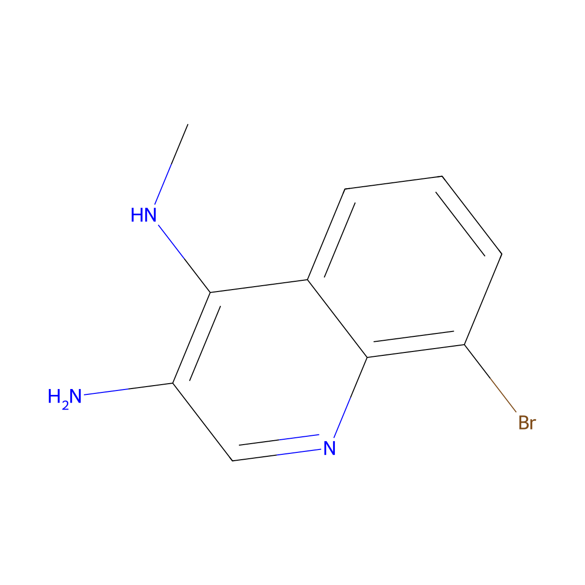 8-bromo-N4-methylquinoline-3,4-diamine molecular structure, CAS 2090710-04-4