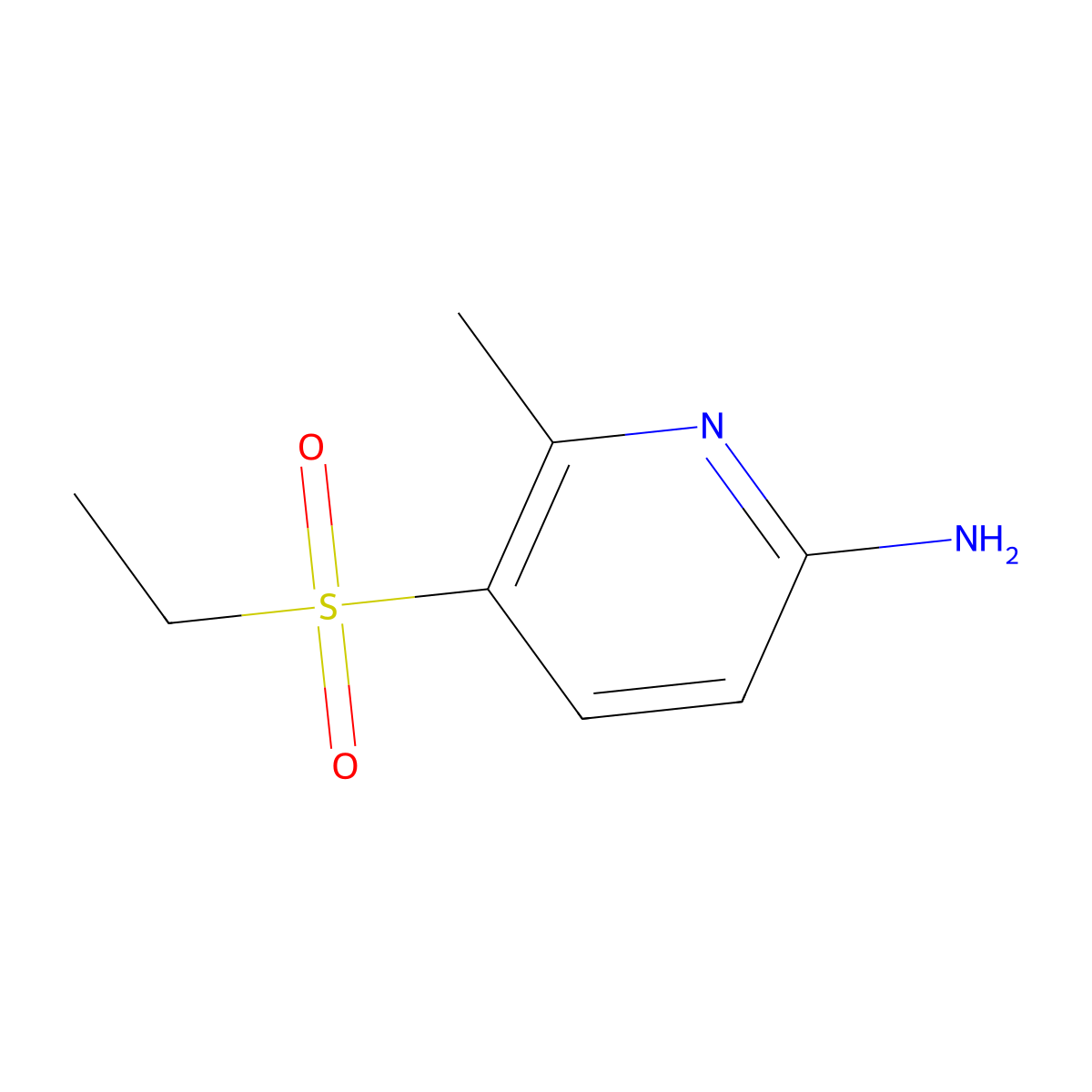 5-(Ethanesulfonyl)-6-methylpyridin-2-amine molecular structure, CAS 2090710-23-7