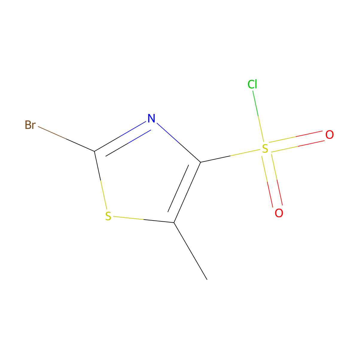 2-Bromo-5-methyl-1,3-thiazole-4-sulfonyl chloride molecular structure, CAS 2090710-30-6