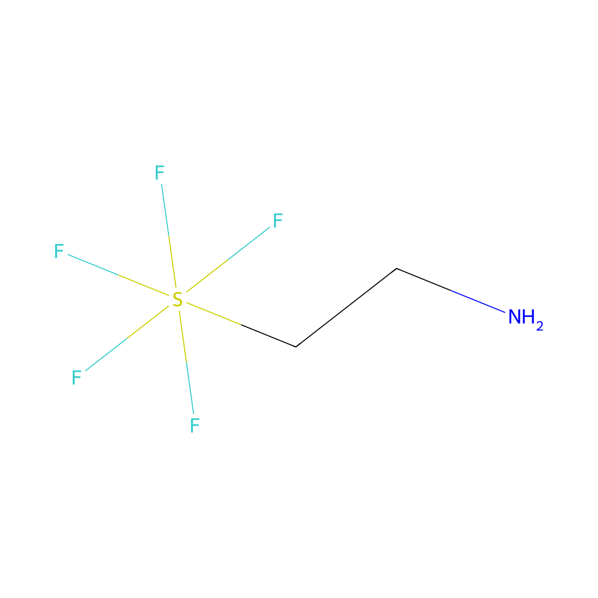 (2-Aminoethyl)pentafluoro-lambda6-sulfane molecular structure, CAS 2090711-02-5