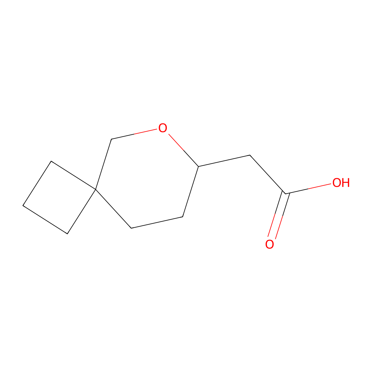 2-(6-Oxaspiro(3.5)nonan-7-yl)acetic acid molecular structure, CAS 2090711-35-4