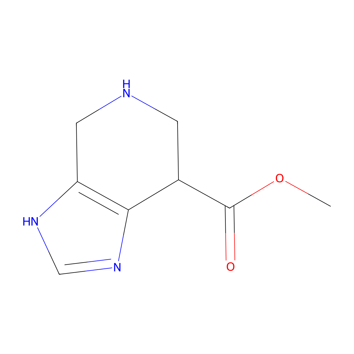 Methyl 1H,4H,5H,6H,7H-imidazo[4,5-c]pyridine-7-carboxylate molecular structure, CAS 2090715-42-5