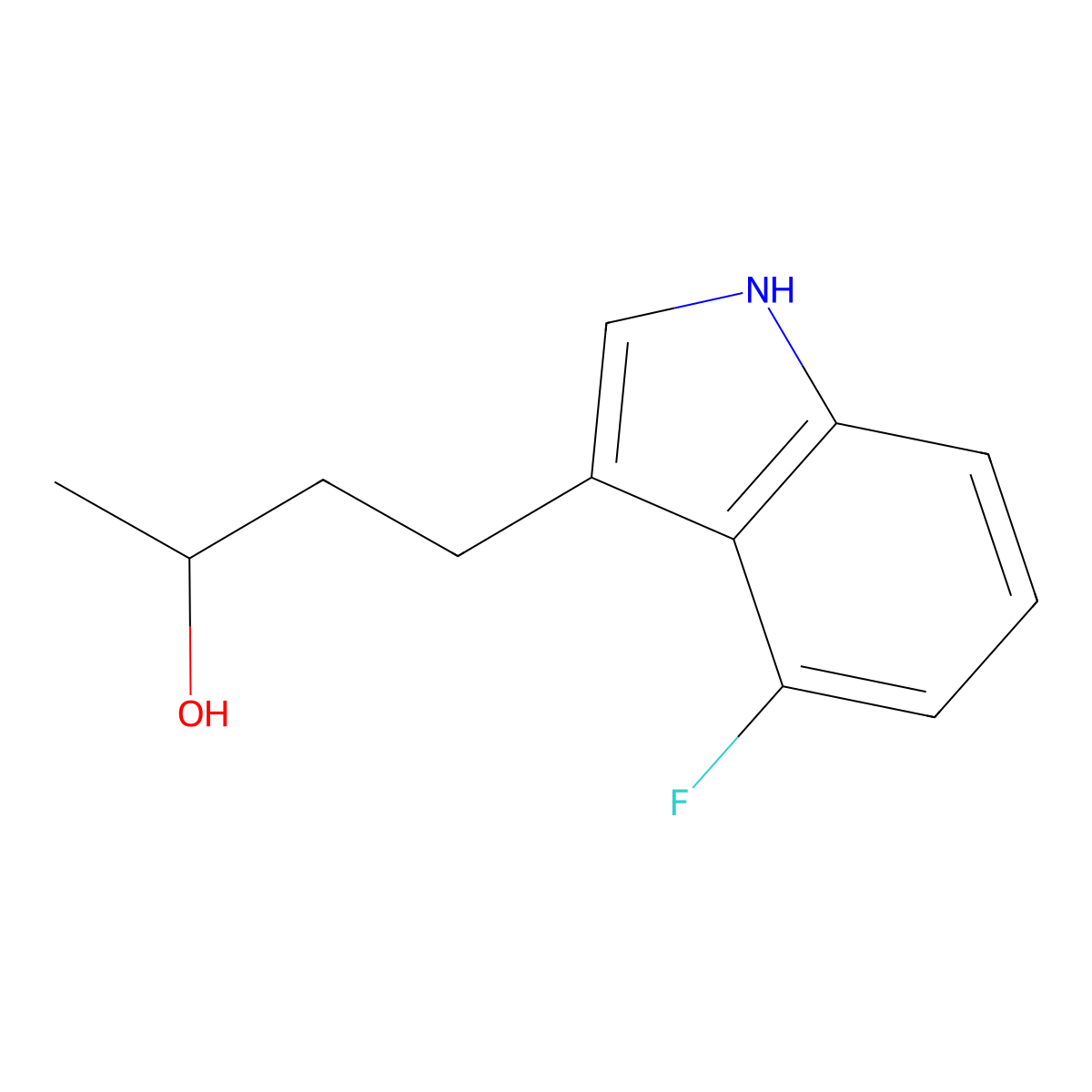 4-(4-Fluoro-1H-indol-3-yl)butan-2-ol molecular structure, CAS 2090724-28-8