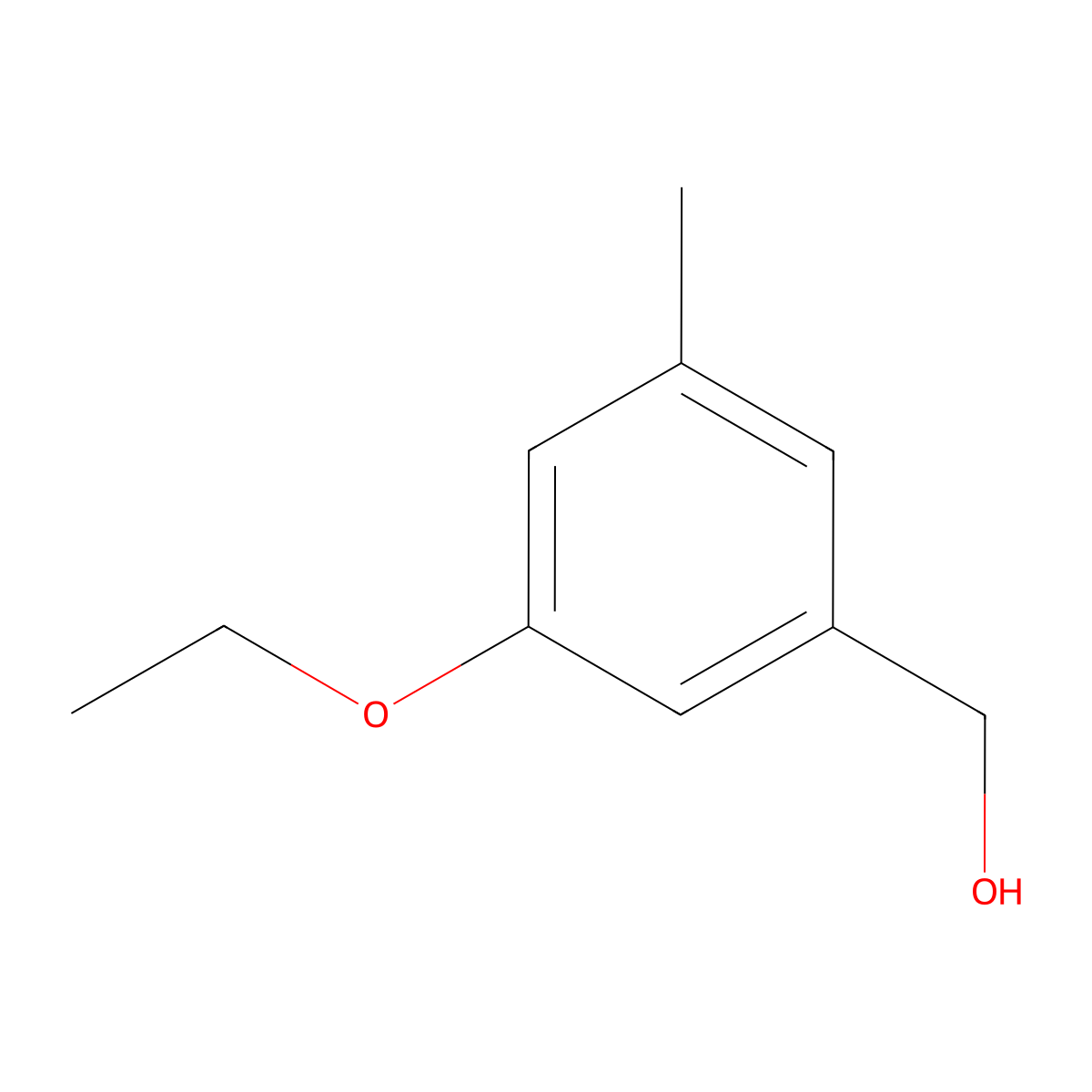 (3-Ethoxy-5-methyl-phenyl)-methanol molecular structure, CAS 2090727-86-7