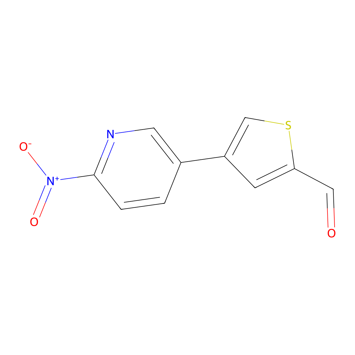4-(6-Nitropyridin-3-yl)thiophene-2-carbaldehyde molecular structure, CAS 2090728-62-2