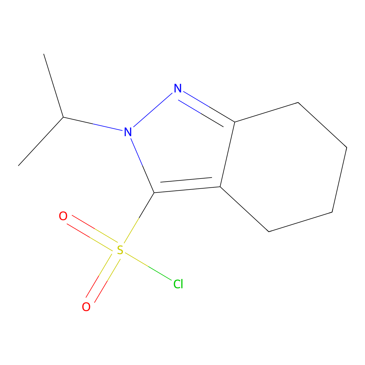 2-(Propan-2-yl)-4,5,6,7-tetrahydro-2H-indazole-3-sulfonyl chloride molecular structure, CAS 2090729-09-0