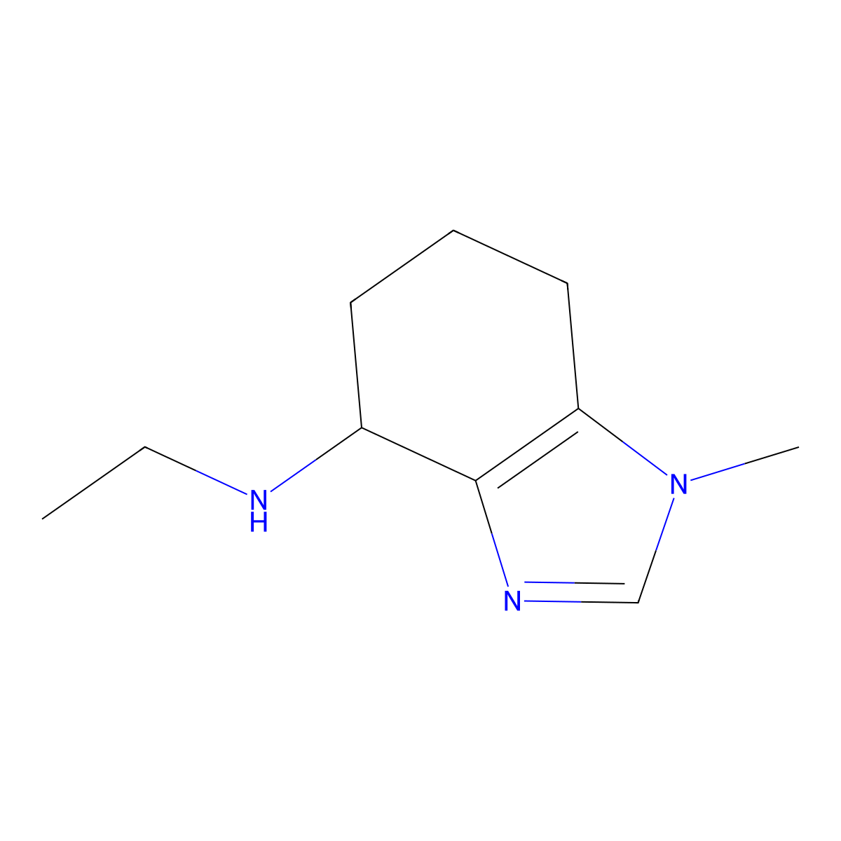 N-Ethyl-1-methyl-4,5,6,7-tetrahydro-1H-1,3-benzodiazol-4-amine molecular structure, CAS 2090729-10-3