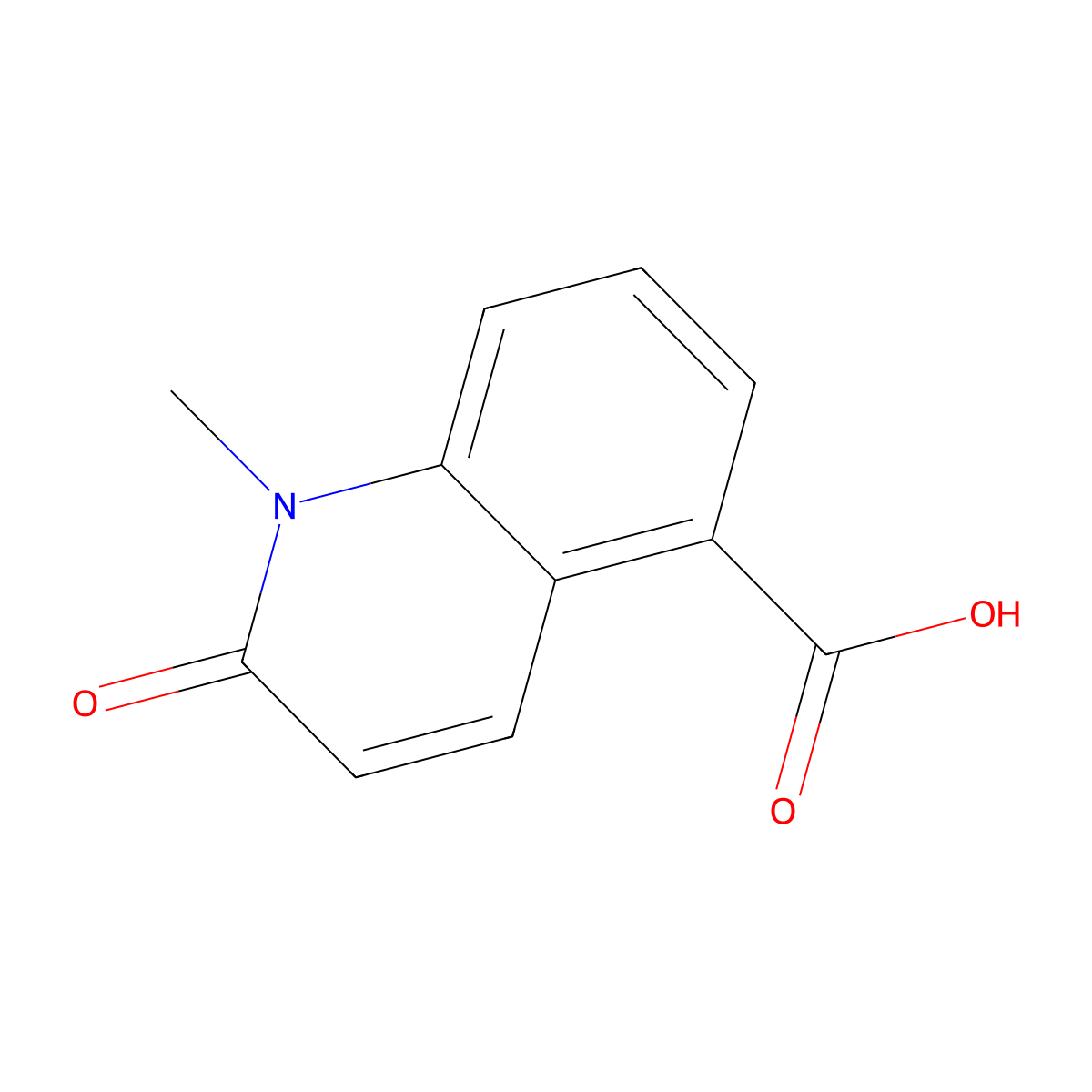 1-Methyl-2-oxo-1,2-dihydroquinoline-5-carboxylic acid molecular structure, CAS 2090730-31-5