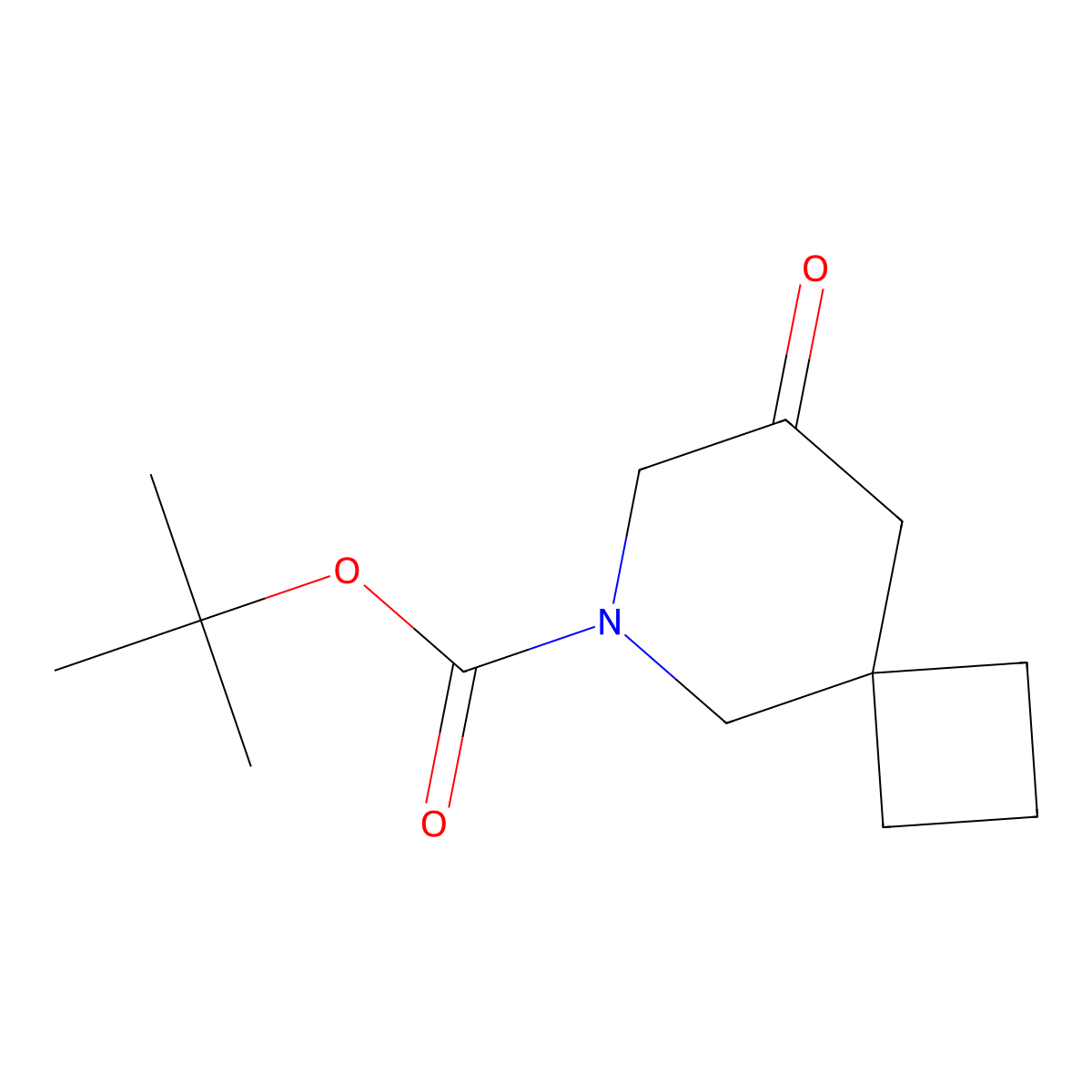 Tert-butyl 8-oxo-6-azaspiro(3.5)nonane-6-carboxylate molecular structure, CAS 2090734-62-4