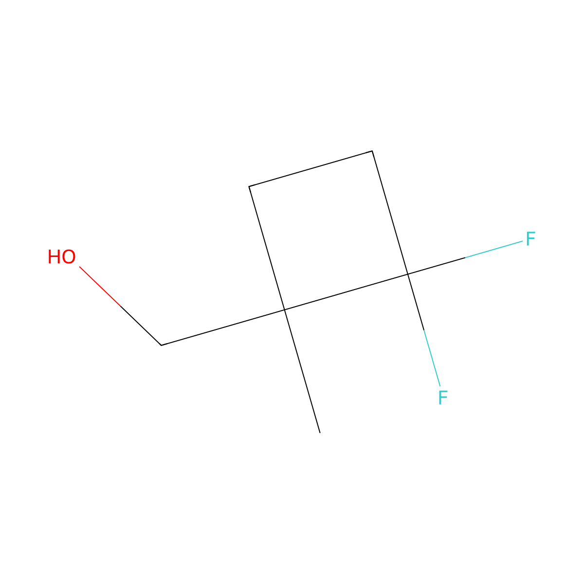 (2,2-Difluoro-1-methylcyclobutyl)methanol molecular structure, CAS 2090743-28-3