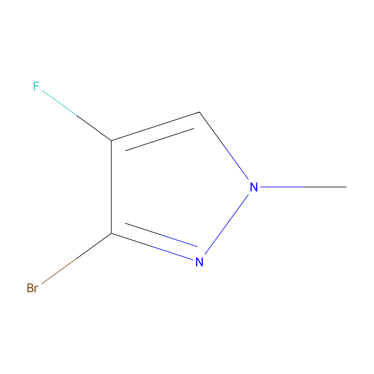 3-Bromo-4-fluoro-1-methyl-1H-pyrazole molecular structure, CAS 2090743-53-4
