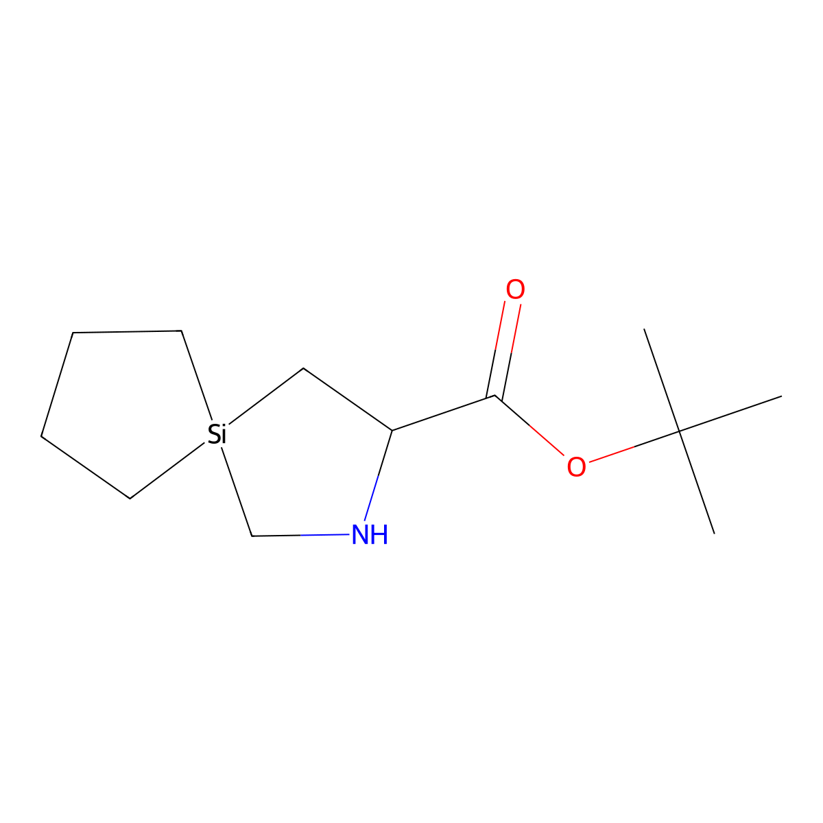 tert-Butyl (3S)-2-aza-5-silaspiro[4.4]nonane-3-carboxylate molecular structure, CAS 2090743-59-0
