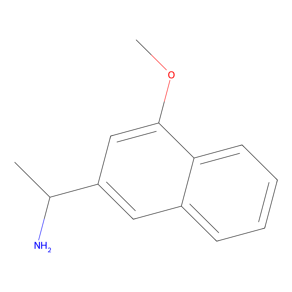 1-(4-Methoxynaphthalen-2-yl)ethan-1-amine molecular structure, CAS 2090744-71-9